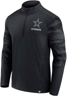 Dallas Cowboys Mens Black BLACKOUT CAMO Long Sleeve 1/4 Zip Pullover