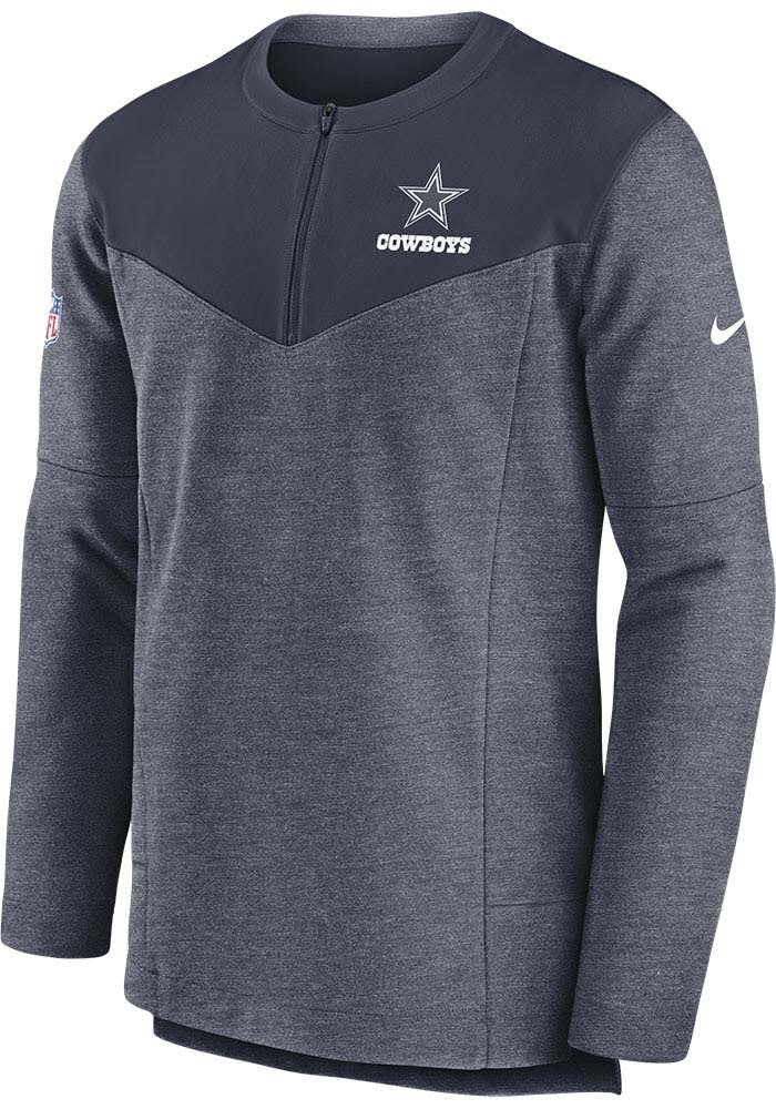 Men's Nike Navy Dallas Cowboys Sideline Half-Zip Hoodie Size: Small