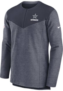 Nike Dallas Cowboys Mens Navy Blue LOCKUP HALF ZIP Long Sleeve 1/4 Zip Pullover