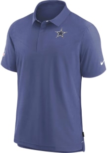 Nike Dallas Cowboys Mens Navy Blue DRI-FIT COACH Short Sleeve Polo