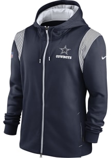Nike Dallas Cowboys Mens Navy Blue FULL ZIP Long Sleeve Zip