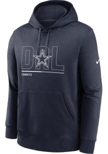 Nike Dallas Cowboys Mens Navy Blue CITY CODE Long Sleeve Hoodie