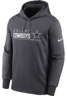 Nike Dallas Cowboys Mens Grey PRIME LOGO NAME SPLIT Hood