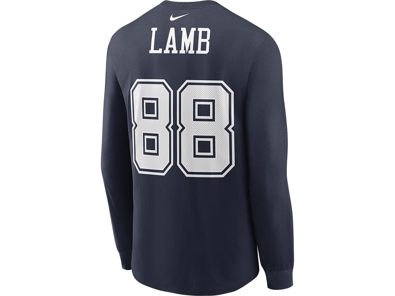 CeeDee Lamb Dallas Cowboys Fanatics Branded Team Wordmark Player Name &  Number Long Sleeve T-Shirt - White