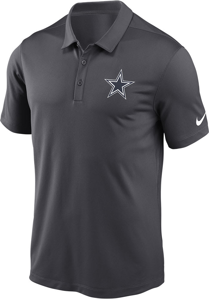 Nike Dallas Cowboys Mens Grey FRANCHISE Short Sleeve Polo