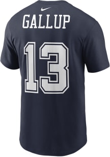 Michael Gallup Dallas Cowboys Navy Blue NAME AND NUMBER Short Sleeve Player T Shirt