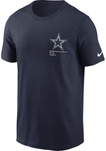 Nike Dallas Cowboys Navy Blue TEAM INCLINE Short Sleeve T Shirt