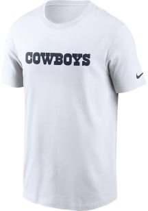 Nike Dallas Cowboys White WORDMARK Short Sleeve T Shirt