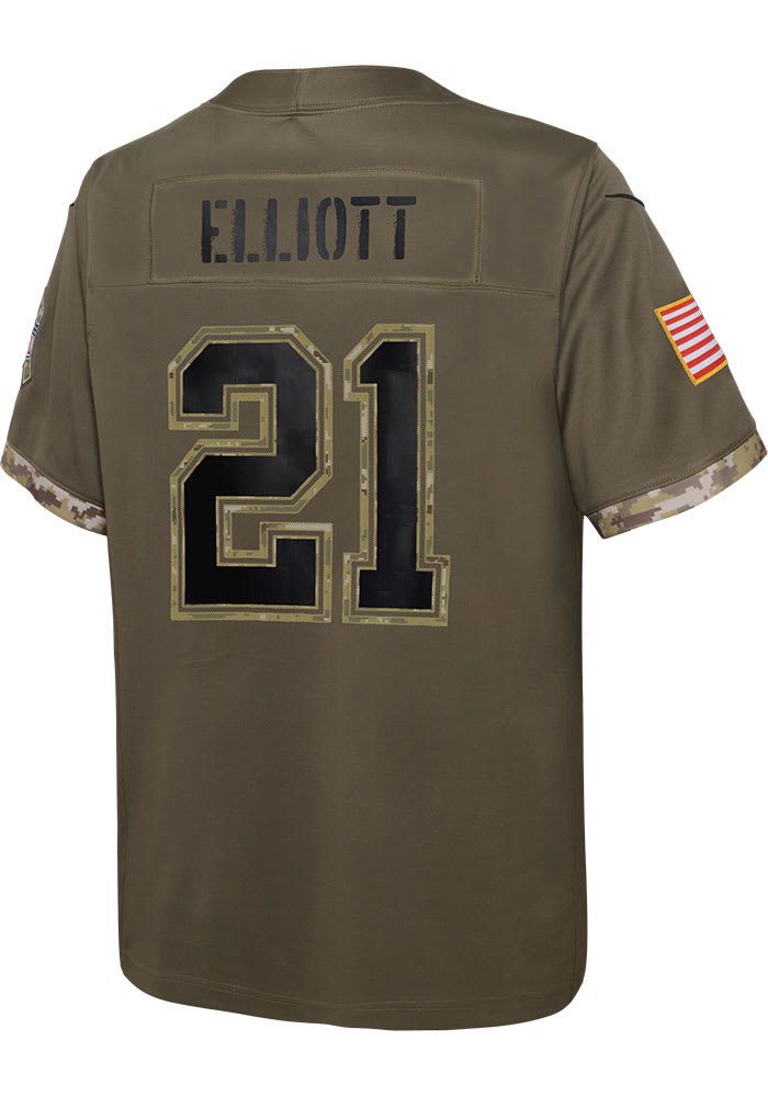 Nike Dallas Cowboys No72 Trysten Hill Olive/Camo Youth Stitched NFL Limited 2017 Salute To Service Jersey