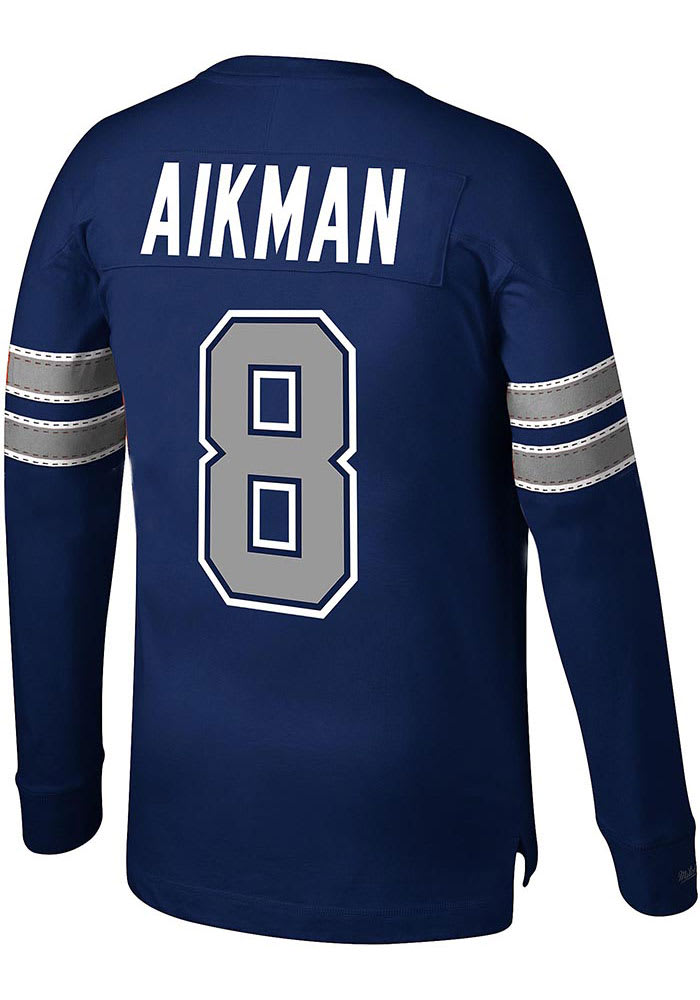 Dallas Cowboys Troy Aikman NFL Mens T-Shirt (Navy Blue)