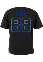 CeeDee Lamb Dallas Cowboys Black Outliner Short Sleeve Player T Shirt