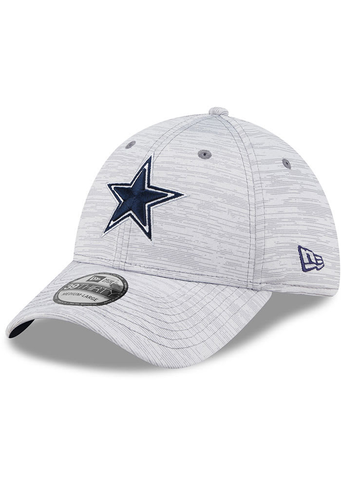 New Era Dallas Cowboys Mens Grey 2022 Training Camp Coaches 39THIRTY Flex Hat