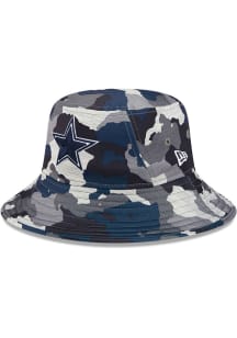 New Era Dallas Cowboys Grey 2022 Training Camp Stretch Mens Bucket Hat