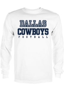 Dallas Cowboys Youth White Practice Long Sleeve T-Shirt