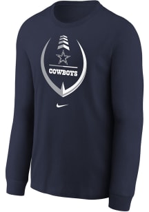 Nike Dallas Cowboys Youth Navy Blue Football Icon Long Sleeve T-Shirt