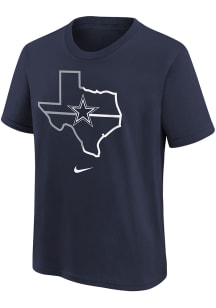 Nike Dallas Cowboys Youth Navy Blue Team Local Short Sleeve T-Shirt