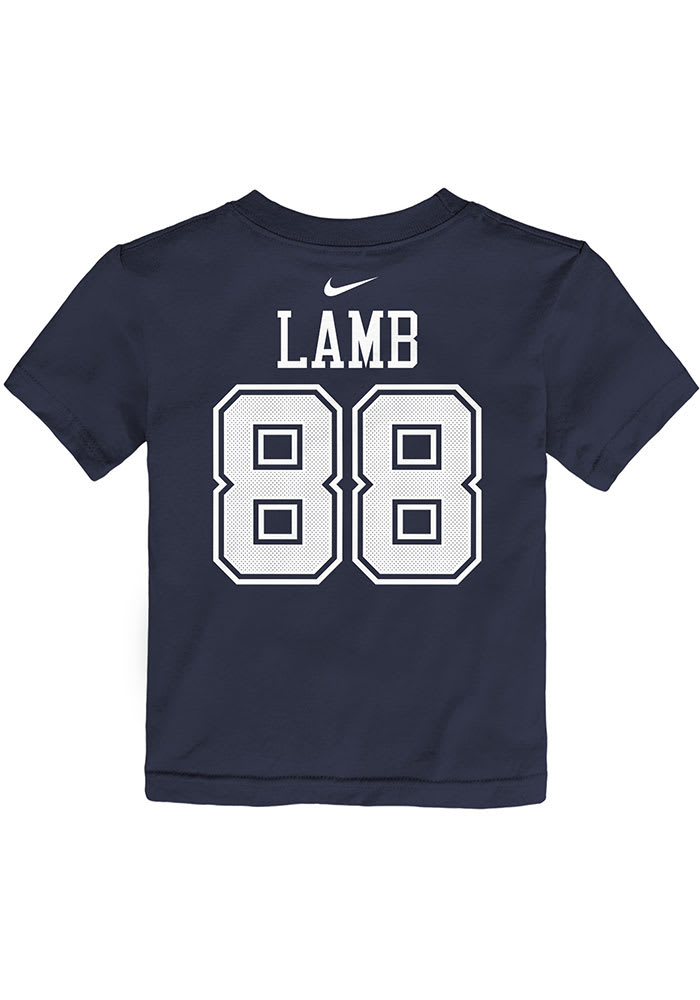 CeeDee Lamb Dallas Cowboys Toddler Navy Blue Mainliner NN Short Sleeve Player T Shirt