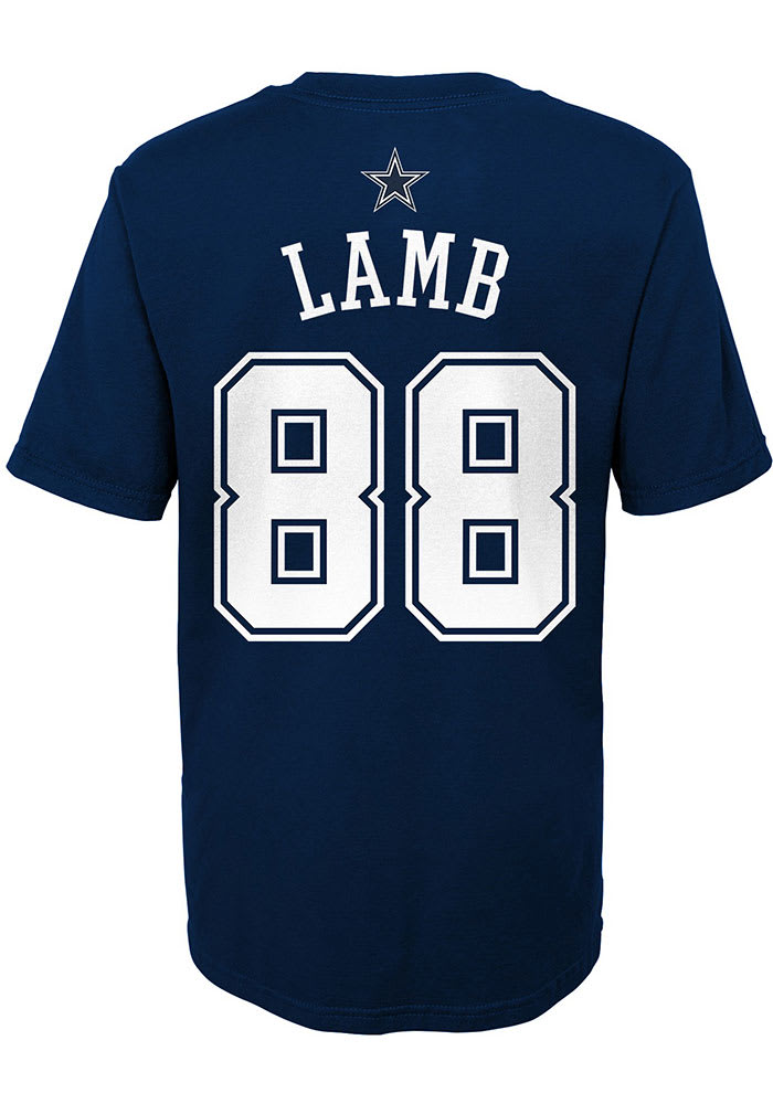 CeeDee Lamb Dallas Cowboys Boys Navy Blue NN Short Sleeve T-Shirt
