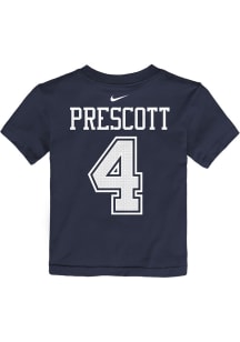 Dak Prescott Dallas Cowboys Toddler Navy Blue Mainliner NN Short Sleeve Player T Shirt