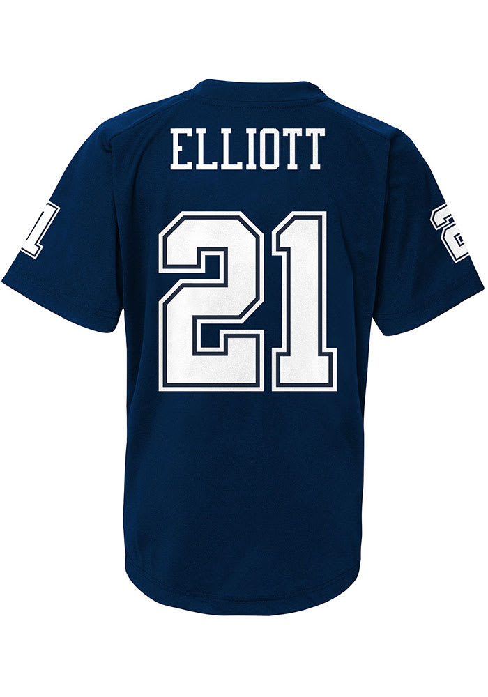 Ezekiel Elliott Dallas Cowboys Boys Navy Blue NN V-Neck Short Sleeve T-Shirt