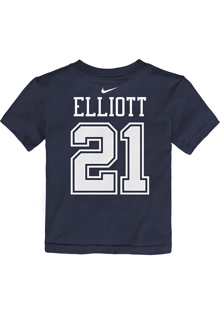 Ezekiel Elliott Dallas Cowboys Toddler Navy Blue Mainliner NN Short Sleeve Player T Shirt