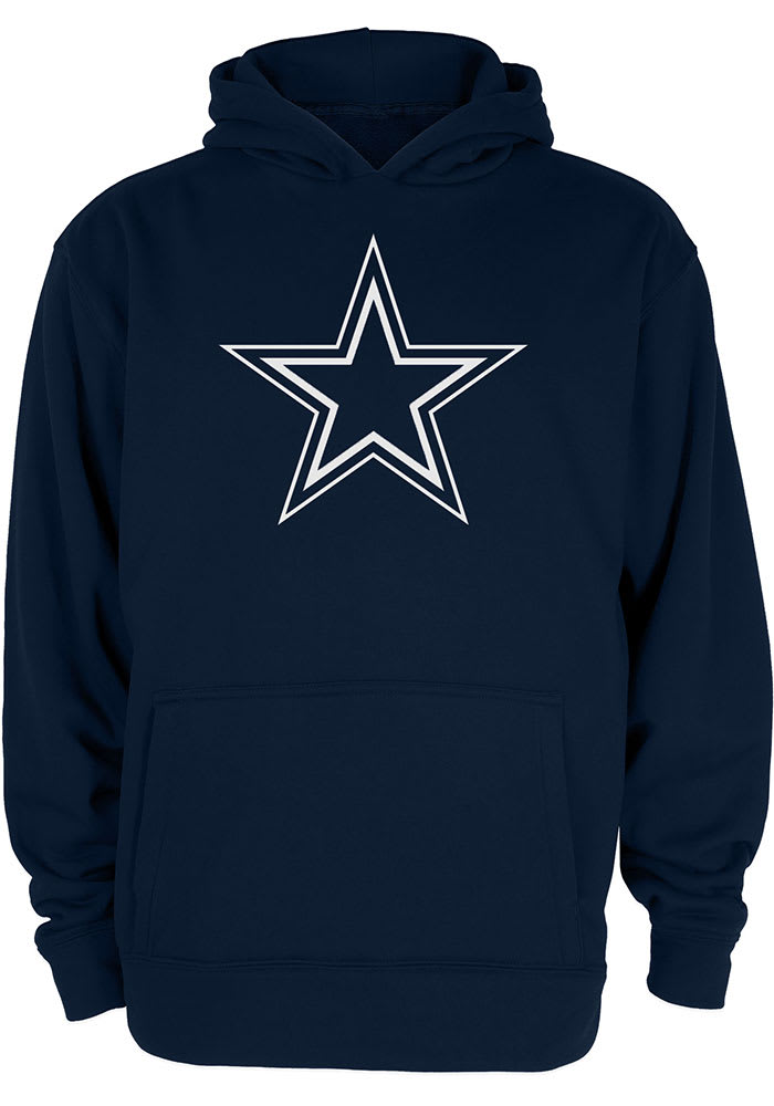 Dallas Cowboys Nike Youth Navy Blue Premeir Logo Long Sleeve Hoodie