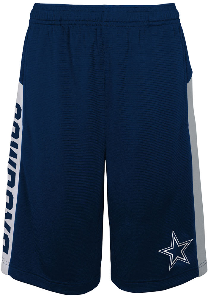 Youth Navy Dallas Cowboys Down The Field Mesh Performance Shorts Size: Small