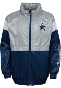 Dallas Cowboys Boys Navy Blue Goal Line Stance Lightweight Jacket