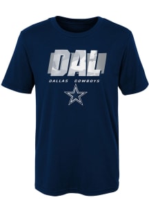Dallas Cowboys Boys Navy Blue Storm Kid Short Sleeve T-Shirt