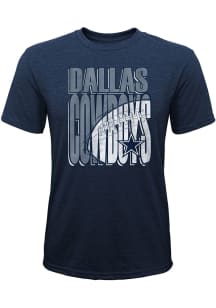 Dallas Cowboys Youth Navy Blue Score More Short Sleeve Fashion T-Shirt
