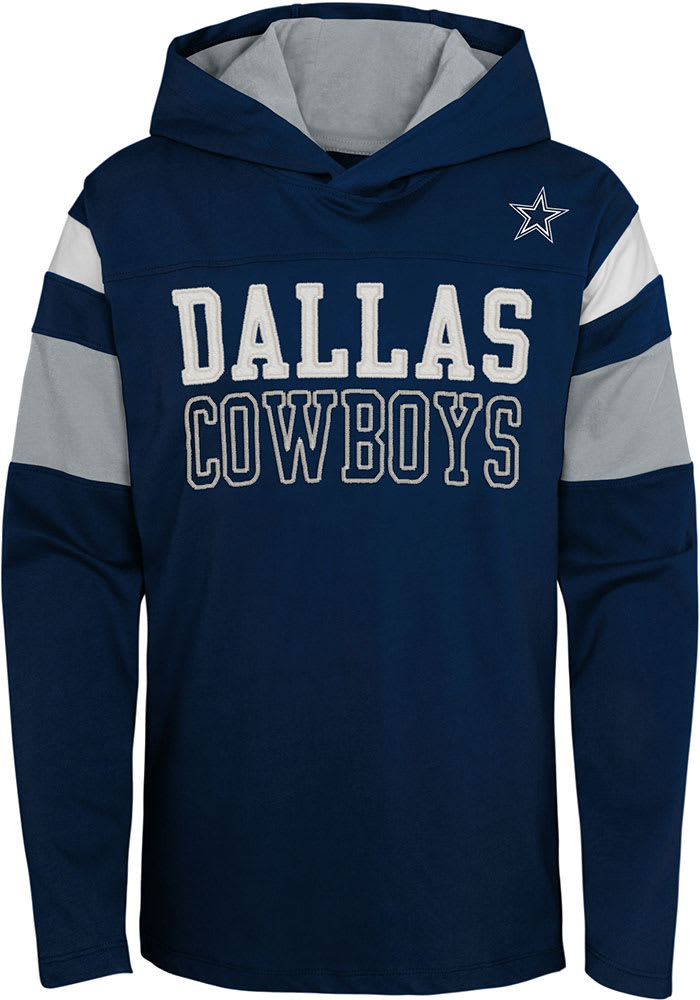 Dallas Cowboys Boys Navy Blue All The Glory Long Sleeve Hooded Sweatshirt