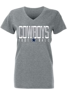 Dallas Cowboys Womens Charcoal Presley Short Sleeve T-Shirt
