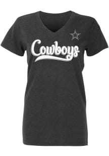 Dallas Cowboys Womens Charcoal Lemma Short Sleeve T-Shirt