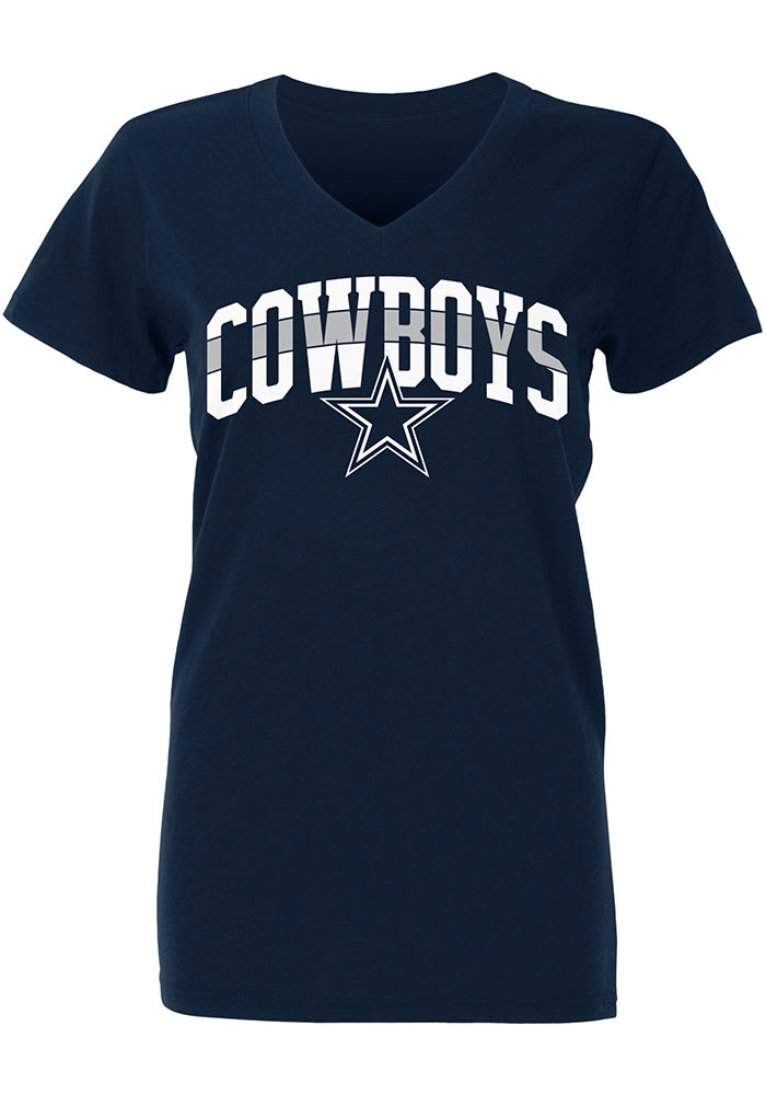 Ladies Dallas Cowboys Blue Commodore Short Sleeve T Shirt on Sale