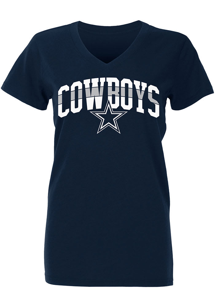 Dallas Cowboys Womens Navy Blue Celadine Short Sleeve T-Shirt