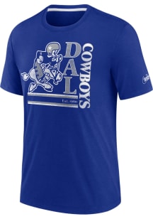 Nike Dallas Cowboys Blue Rewind Team Shout Out Short Sleeve Fashion T Shirt