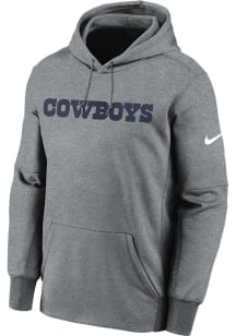 Nike Dallas Cowboys Mens Grey THERMA PULLOVER Hood
