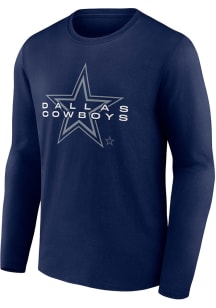 Dallas Cowboys Navy Blue ADVANCE TO VICTORY Long Sleeve T Shirt