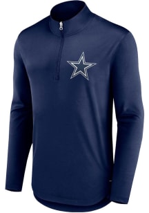Dallas Cowboys Mens Navy Blue TOUGH MINDED Long Sleeve 1/4 Zip Pullover