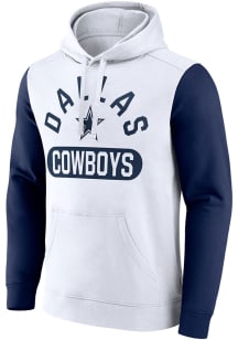 Dallas Cowboys Mens White EXTRA POINT Long Sleeve Hoodie