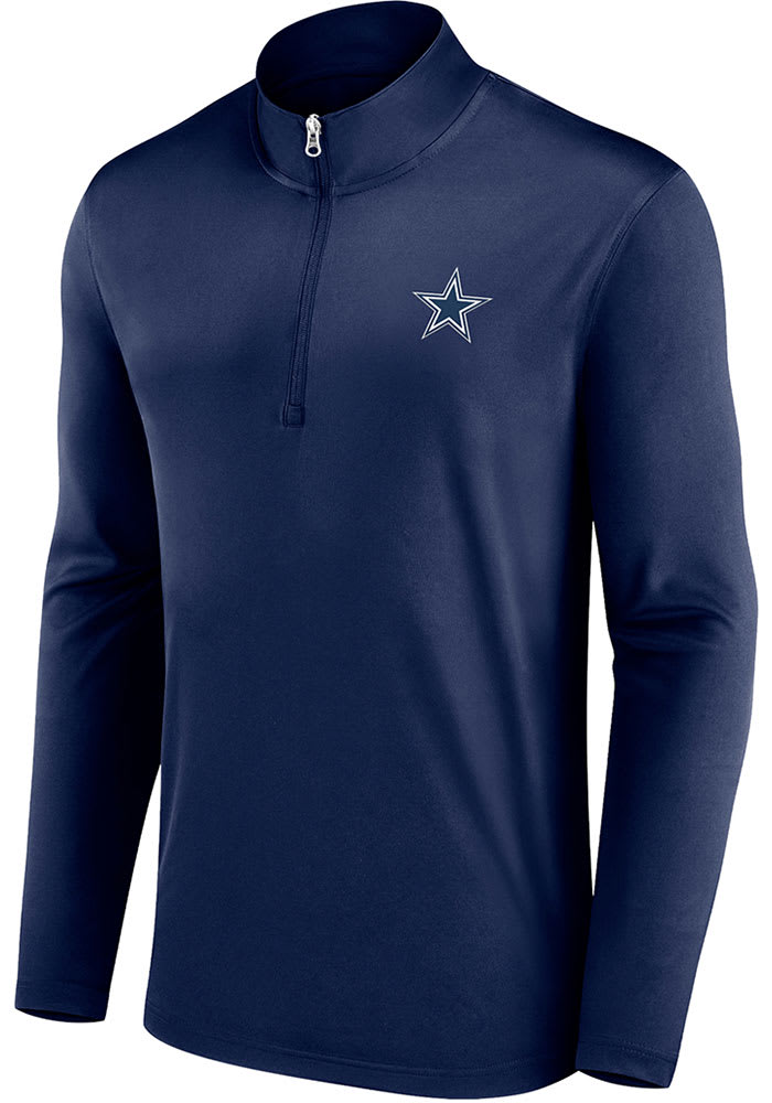 Dallas Cowboys Mens Navy Blue UNDERDOG MINDSET Long Sleeve 1/4 Zip Pullover