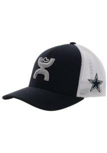 Dallas Cowboys Mens Navy Blue Hooey Logo Meshback Flex Hat