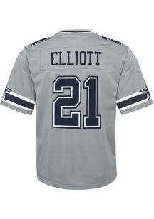 Ezekiel Elliott Dallas Cowboys Youth Grey Nike Legend Football Jersey