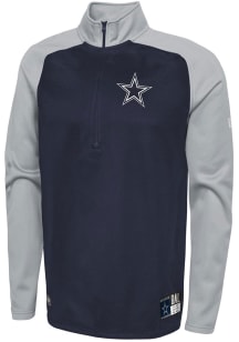 New Era Dallas Cowboys Mens Navy Blue O-LINE Long Sleeve 1/4 Zip Pullover