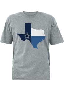 Dallas Cowboys Grey Team Color State Short Sleeve T Shirt