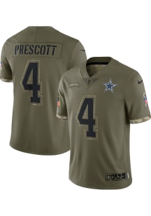 Dak Prescott  Nike Dallas Cowboys Olive SALUTE TO SERVICE Football Jersey