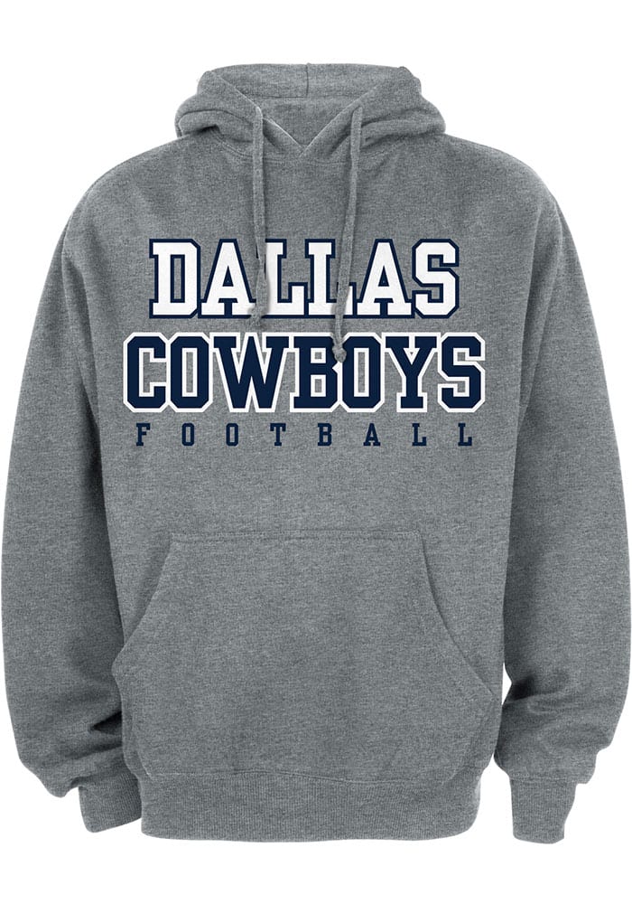 Dallas Cowboys Mens Grey Practice Long Sleeve Hoodie