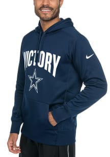 Dallas Cowboys Mens Navy Blue Victory Circuit Long Sleeve Hoodie