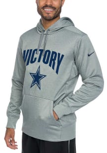 Dallas Cowboys Mens Grey Victory Circuit Long Sleeve Hoodie