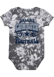 Dallas Cowboys Baby Grey Lil Rocker Bleached Out Short Sleeve One Piece
